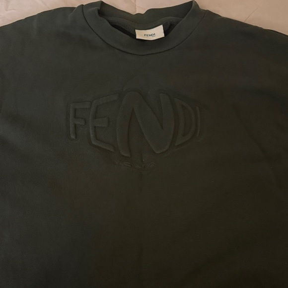 Fendi Forest Green Logo Sweatshirt - Picture 1 of 5
